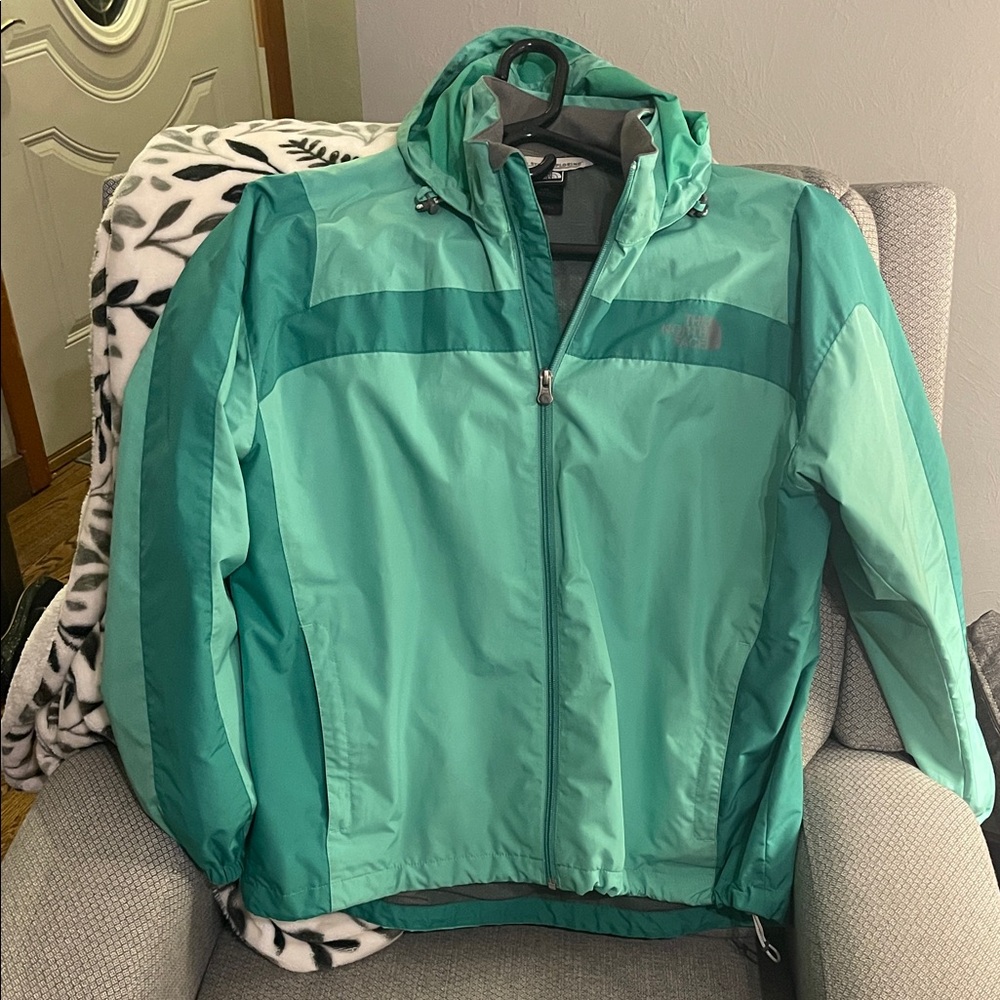 North Face Women's Teal Rain Jacket